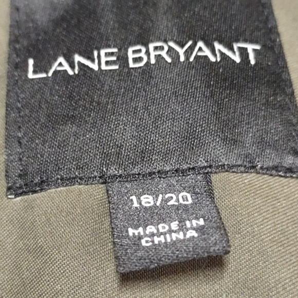 Lane Bryant Coat Women's Green Faux Fur Trimmed Parka Coat Size 18/20 - Picture 10 of 11